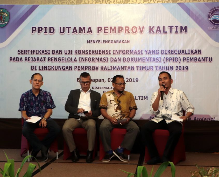 Seluruh PPID Pembantu Provinsi Kalimantan Timur Mengikuti Sertifikasi